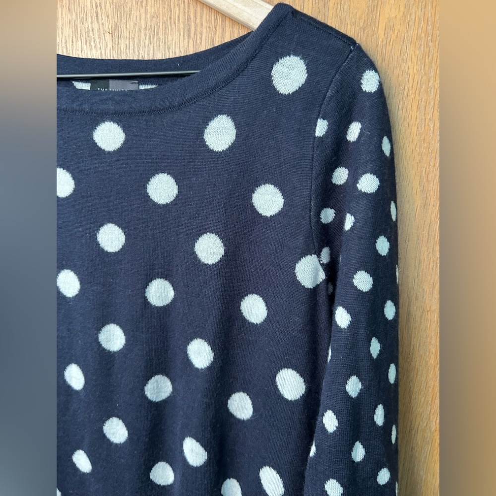The Limited sweater, navy blue with polka dots, large Limited Sweater reversible - Picture 9 of 16